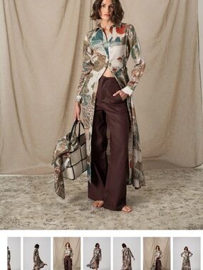 NWT Kirin Belted Maxi Dress European Linen